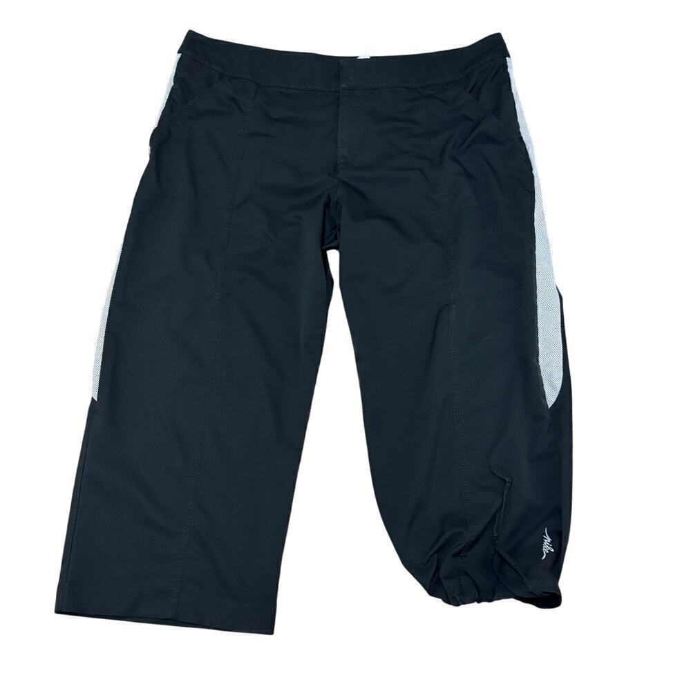 Nike Women’s Black Crop Track Pants Size L | Lightweight Activewear - Picture 2 of 8